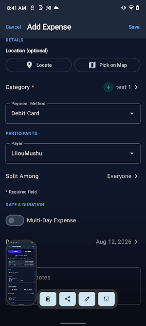 NomadSpend: Travel Expense Screenshot 1