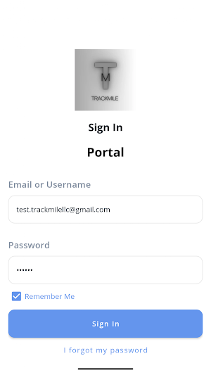 TrackMile Portal Screenshot 0