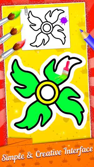 Fidget Spinner Coloring Book & Drawing Game Screenshot 2