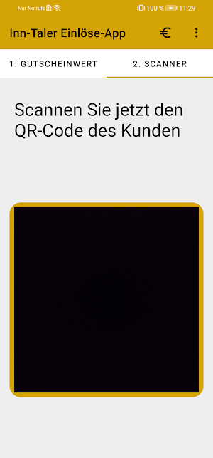 Inn-Taler Einlöseapp für teilnehmende Betriebe Screenshot 2