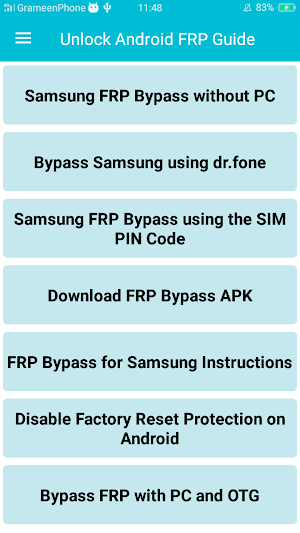 Unlock Android FRP Guide Screenshot 0
