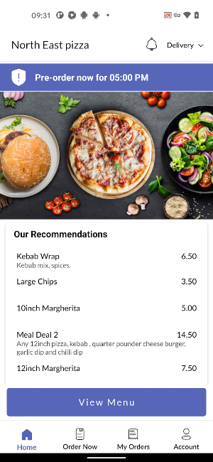 North East pizza Screenshot 1