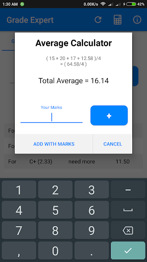 Grade Expert (CGPA, GPA) Screenshot 2