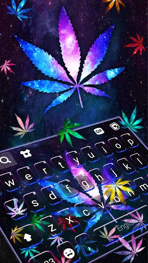 Galaxy Weed Gravity Keyboard Background Screenshot 1