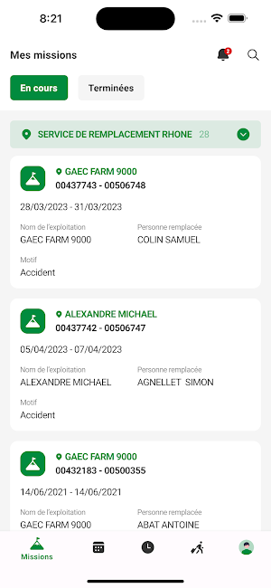 Mon service de remplacement Screenshot 1