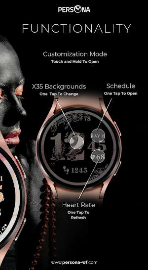 PER002 - Laila Watch Face Screenshot 2