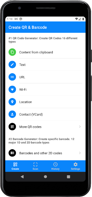 QR & Barcode Generator Scanner Screenshot 1