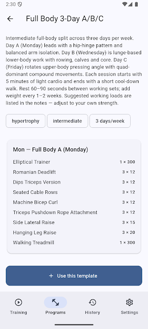 FitMark fitness assistent Screenshot 2