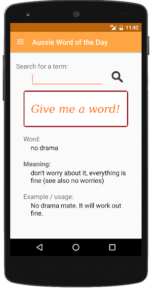 Aussie Word of the Day Screenshot 1