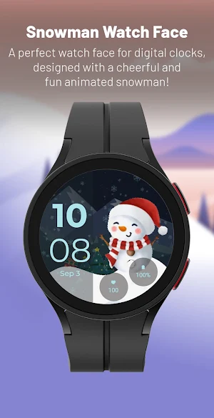 Snowman Animation Watch Face Screenshot 1