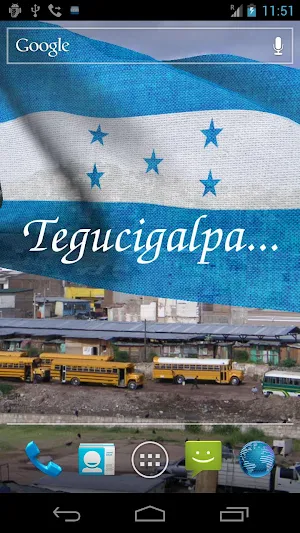 Honduras Flag Live Wallpaper Screenshot 3