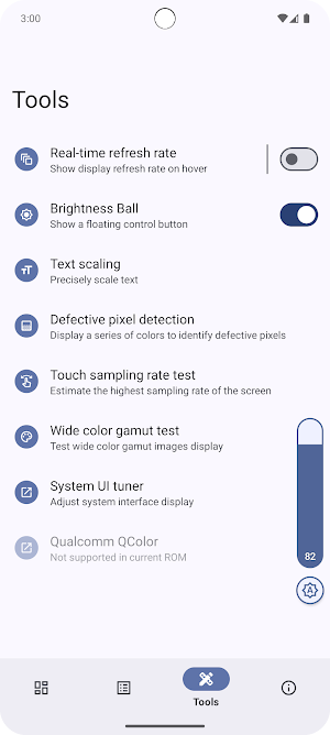 Display Tools: screen info Screenshot 2