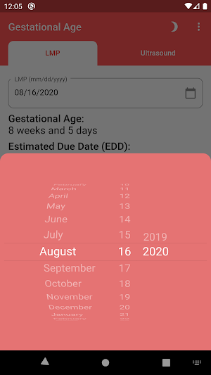 Gestational Age (baby's age) Screenshot 0