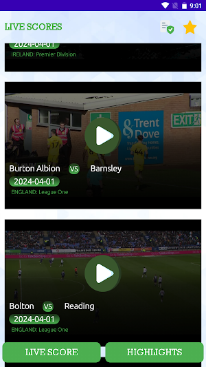 LiveScores Football Sports Screenshot 0