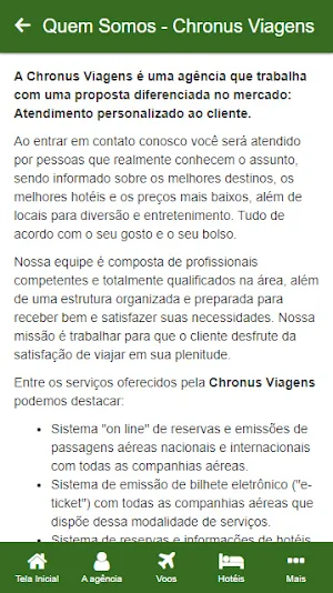 Chronus Viagens Screenshot 1