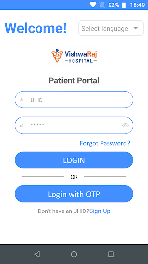 VRH Patient Portal Screenshot 0