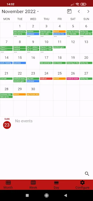 Planning Calendar Screenshot 0
