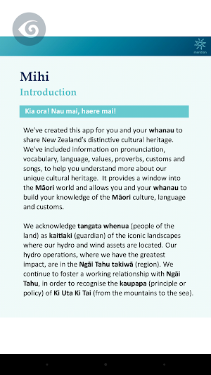 Meridian - Te Kete Tikanga Māori Screenshot 1