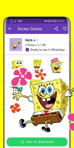 Neighbor Sponge WAStickers Screenshot 2