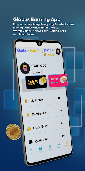 Globus Earning App Screenshot 1