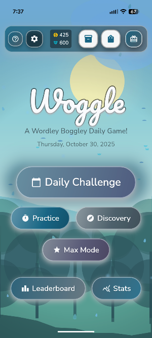Woggle: Daily Word Challenge Screenshot 0