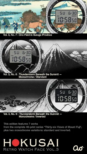 HOKUSAI Retro Watch Face Vol.3 Screenshot 3