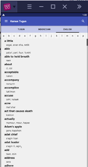 Kamus Tugun / Tugun Dictionary Screenshot 3