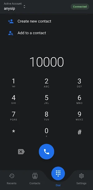 AnySIP: VoIP & SIP Softphone Screenshot 2