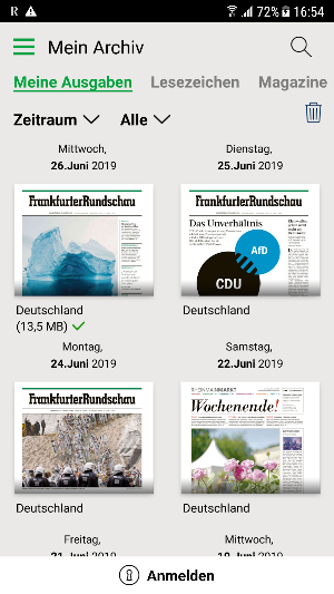 FR Digitale Zeitung Screenshot 1