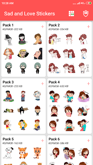 Sad And Love Stickers For Whatsapp Screenshot 1