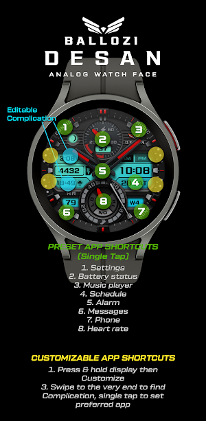 BALLOZI Desan Watch Face Screenshot 2