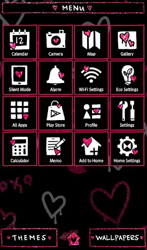 Glitter Hearts  Wallpaper Screenshot 1