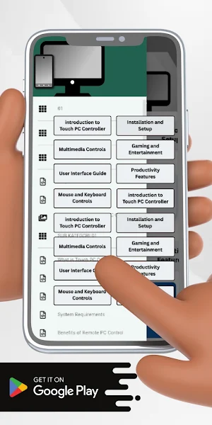Touch PC Controller App Hints Screenshot 1