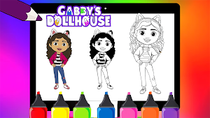 Gaby's Dollhouse Coloring Book Screenshot 0
