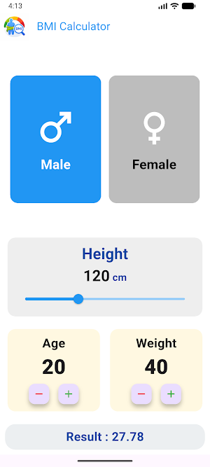 SimpleBMIApp Screenshot 0