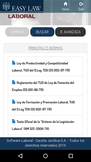 Easy Law Laboral 1.0 Screenshot 1