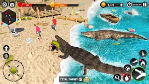 Hungry Crocodile Animal Games Screenshot 1