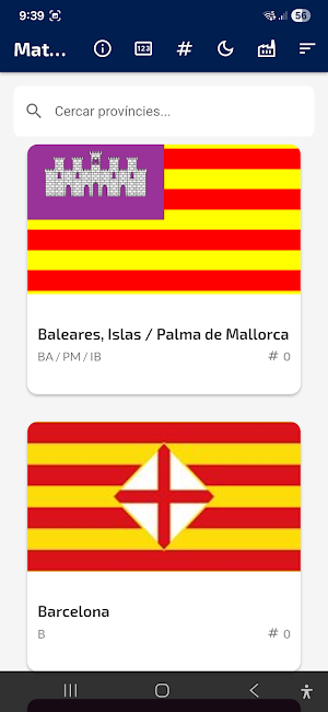 Matrícules Provincials Screenshot 0