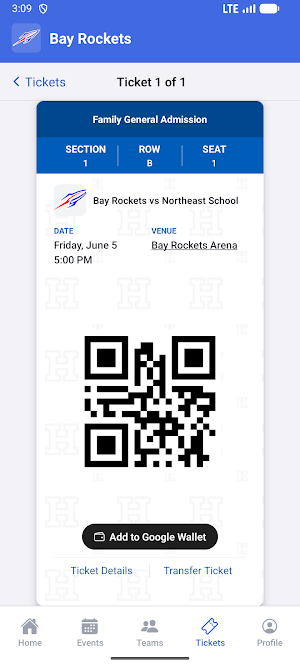 Bay Rockets Athletics Screenshot 2