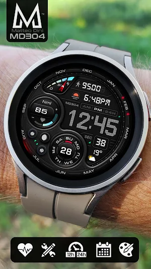 MD304 Digital watch face Screenshot 0