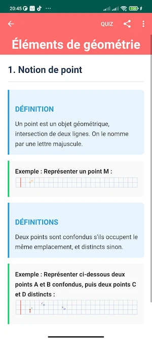 cours de maths 6eme collège Screenshot 1