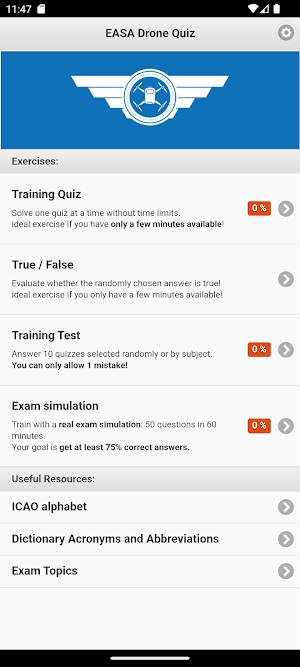 EASA Drone Quiz Screenshot 0