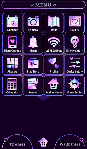 Stylish Wallpaper Galaxy Heart Theme Screenshot 1