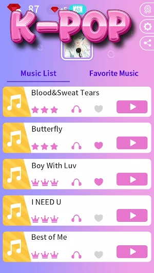 K-Pop Piano Tiles Screenshot 3