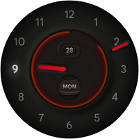 Neumorphic Analog Watch Face
