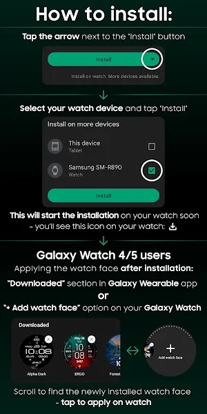 ZION Blue - digital watch face Screenshot 0