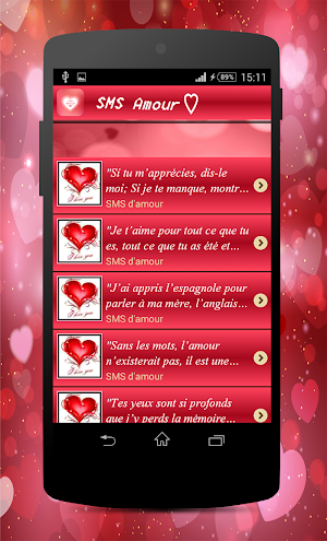 SMS D'amour en Français 2017 Screenshot 3