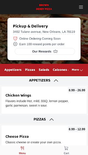 Brown Derby Pizza Screenshot 1