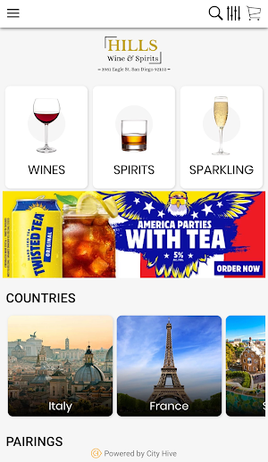 HILLS WINE & SPIRITS Screenshot 1