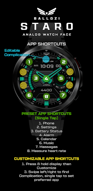 BALLOZI Staro Watch Face Screenshot 3